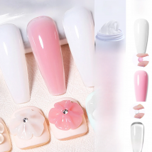 Quick Extension Gel White Clear Poly Nail Gel Acrylic UV Gel Soak Off Crystal Hard Gels Tip Fast Extend UV Nail Hard Gel Cream