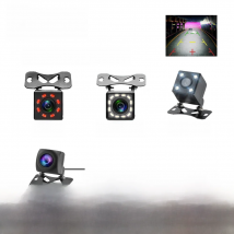 Podofo Car Rear View Camera Universal Backup Parking Camera 4/12 LED 8IR Night Vision Waterproof 170 Wide Angle HD Color Image