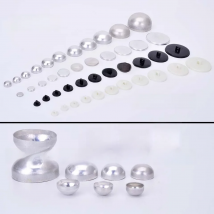 100sets Mushroom Fabric Covered Cloth Button 16L-44L Plastic Back Aluminium flat Back for Earring/Hair DIY Accessories Clothes