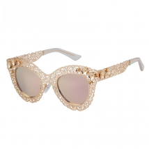 WHO CUTIE 2025 Luxury Oversized Cat Eye Sunglasses Women Brand Designer Retro Vintage 80S Baroque Cateye Sun Glasses Shades 670