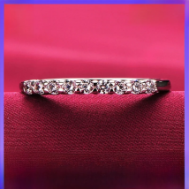 Never Fade Women Wedding Band Allergy Free White Gold Color Tibetan Silver Ring High Quality Cubic Zircon Engagement Ring Gift