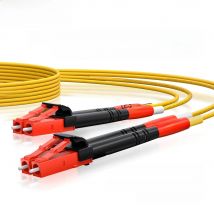 AMPCOM Fiber Cable LC to LC Single Mode Fiber Optic Patch Cable Duplex UPC 9/125μm, OS1/2 SMF 1/2/3/5/10/15 Meters LSZH OFNR