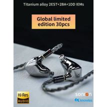 BGVP NE5 Titanium Alloy 2EST+2BA+1DD Iems HIFI In-ear Earphone 3.5/4.4mm Plug