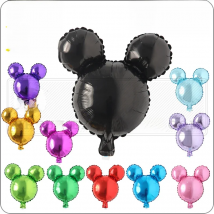 Birthday Aluminum Balloons cartoon pure color mouse Head Cartoon Foil Balloons Kids Birthday Party Supplies Wedding Decorations