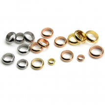 50Pcs 1/2/3/4/5/6/8mm Stainless Steel Gold Tone Ring Spacer Beads Big Hole Stopper Beads Charm for DIY Bracelet Jewelry Making