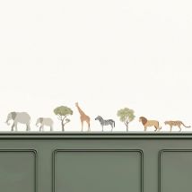 Cute giraffe Wall Sticker Waterproof Self Adhesive Animals Nursery Floral Wall Art Mural for Baby Bedroom Home Decor