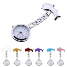 5 Colors Nurses Pocket Watch Women's Dolphins Quartz Watches Alloy Fashion watch Smiley Nurse Table Watches High Quality ~ LL