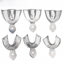 Dental Impression Tray Stainless Steel Teeth Tray Autoclavable Denture Instrument Trays Dentist Tools Teeth Holder Tray