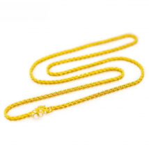 KISS&FLOWER Vintage Gold Thin Twist Chain Necklaces For Women Birthday Wedding Party Christmas Bride Mother Girl Lady Gifts NK26