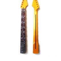 Disado 21 22 Frets Inlay Tree Of Life Maple Electric Guitar Neck Yellow Glossy Paint Guitar Accessories Parts Wholesale