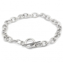 DoreenBeads Fashion Alloy Toggle Clasp Bracelets Silver Color DIY Jewelry Findings For Women Men Gifts 20cm(7 7/8") long, 1Piece