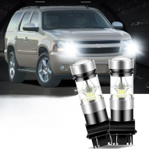 2pcs LED Daytime Running Light DRL Bulb Lamp Canbus No Error 3157 P27/7W T25 For Chevrolet Tahoe 2007-2014 Avalanche 2007-2013