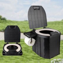 Klapptoilette, tragbar, zusammenklappbar, geruchshemmende Aufbewahrungsbox, Autotoilette, selbstfahrende Reise-Notfalltoilette für Erwachsene