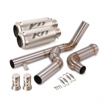 Motorcycle Exhaust Tail Mid Link Pipe Muffler Dual Outlet Tubes Removable DB Killer for KTM 1290 Super Duke R 2014 2015 2016