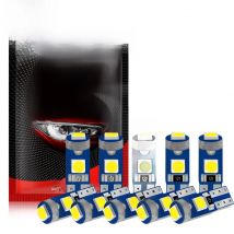 10Pcs Canbus T5 W3W W1.2W Led Bulb Car Interior Lights Dashboard Warming Indicator Wedge Auto Instrument Lamp White Red Yellow