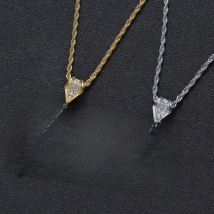 New 2021 Hip Hop Necklace Cubic Zircon Lettered XO Pendant With Stainless Steel Long Chain Necklace For Women Men Jewelry