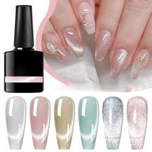 7pc Moonlight Jelly Magnetic Nail Gel Polish Set Glitter TPO HEMA Free Nail Art Decorations Manicure Vernis Gel Kit UV/LED