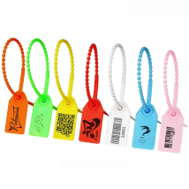 100 Custom Print Hang Tags Beaded Plastic Cable Zip Ties Garment Clothing Shoe Bag Security Brand Logo Tag Label Seal 250mm/9.8"