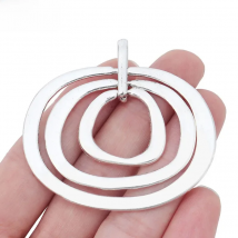 2pcs Bohemia Mix Style Large Multi Circles Simple Charms Pendants for DIY Vintage Necklace Jewelry Making Findings Crafts