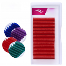 Fadvan Long 15-20mm Easy Fanning Makeup Lashes Mixed 8-14mm Colored False Eye Lashes Extensions Green/Purple/Red/Blue Color Lash