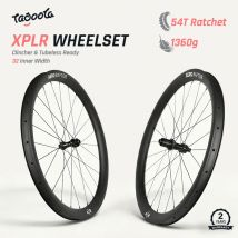 Koła karbonowe AR XRLP Light Gravel z systemem zapadkowym, piasta z łożyskami NBK 54T, szerokość wewnętrzna 32 mm, zestaw kół rowerowych karbonowych CXRAY z mocowaniem na szprychy.