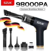 SZUK 98000PA Aspirapolvere per auto Wireless Mini Potente macchina per la pulizia portatile per auto Elettrodomestico portatile per computer