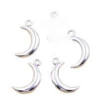 15pcs Charms Moon 18x10mm Antique Silver Color Pendants Making DIY Handmade Tibetan Finding Jewelry