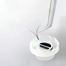 100pcs Disposable Eyelashes Blossom Cup Lashes Glue Holder Plastic Stand Quick Flowering For Eyelashes Extension Makeup Tools