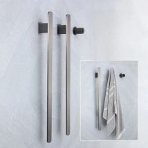 New Style Gray Bathroom Towel Warmer Hidden Wires Electric Heated Towel Rail Temperature Time Control Bath Electric Towel Rack