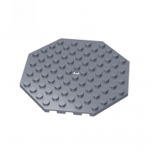 Gobricks 1PCS MOC Brick Plate Modified 10 x 10 Octagonal with Hole compatible with lego 89523 Children's toys Assembles 2022