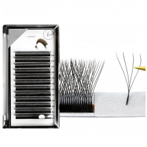 Super Soft 4D W Shape Lashes Clover Bloom Handmade Premade Volume Fans W Eyelash Extensions Natural Individual Lashes