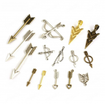 Wholesale Antique Silver color Bow Arrow Alloy Charms Pendants Diy Jewelry Findings Accessories Multi-styles Optional(JM6856)