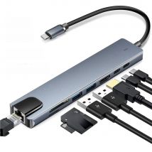 USB 3.0 Type C HUB USB C Docking Station to HDMI 4K 30HZ Type C to RJ45 100Mbps Ethernet Adapter VGA Extender Headphone PD 100W
