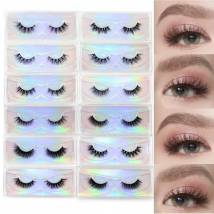 LEHUAMAO Makeup Mink eyelashes Soft fake lashes makeup kit Mink Lashes extension mink eyelashes Handmade Reusable Eyelashes