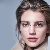 Chashma Titanium Rimless Eyeglasses Ultra Light Myopia Round Vintage Glasses Optical Frame for Male and Women