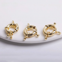 18K Gold Plated Sailor Clasps Connector For Necklace End Clasps Brass Metal Steering wheel clasps DIY Jewelry Making Accessory
