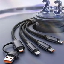 Multifunctional 2 in 3 Fast Charging Data Cable Suitable for IPhone Xiaomi Redmi Samsung Mobile Phone Fast Charging Data Cable