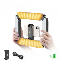 Ulanzi U-200 Ring Light Photography Led Video light BI-color Camera With phone clip cold shoe for Youtube Live Rig lamp