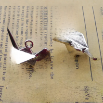 6Pcs 16*28mm Zinc Alloy Lucky Paper Crane Charms Peace Symbol Necklace Keychain Pendant Accessory Charms For Jewelry Making Gift