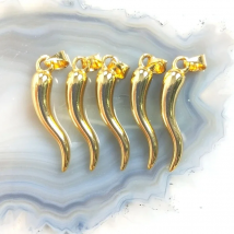 5pcs Interesting Unique Style Gold Color Italian Horn Chili Shape Pendant Necklace For Men Women Jewelry Cornicello Protection