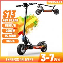 Patinete eléctrico S13 para adulto, Scooter con rango de 75-90km,48V, 20,8 Ah, motor de 1000W x 2, totinette eléctrico plegable, TODIMART