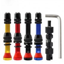 MUQZI 2PCS 40mm 60mm Schrader Valve MTB Road Bike A/V Tubeless Rim Valve CNC Wheel Valve For Tubeless Tire Cycling Accessories