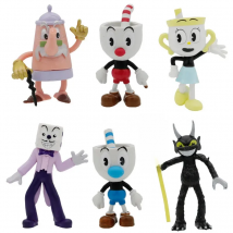 4/6pcs Set PVC Kawaii Cup Head Anime Action Figure Cuphead Doll Toy Game Decoration Ornaments Toys For Children Kids Xmas Gift