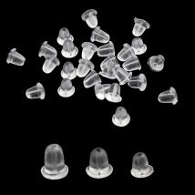 200pcs Silicone Earring Back Silicone Round Ear Plug Blocked Caps Earrings Back Stoppers For DIY Parts Jewelry Findings Making