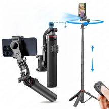 C22 AI Face Tracking Handheld Gimbal Stabiliser 360° Rotation Shoot Selfie Stick Tripod for Mobile Phone, 1/4'' Screw for Camera