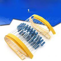 100pcs 1/4W Metal film resistor 1R~22M 1% 100R 220R 1K 1.5K 2.2K  4.7K 10K 22K 47K 100K 100 220 1K5 2K2  4K7 ohm resistance
