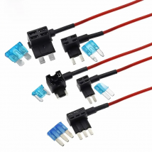 12V Mini Small Medium Size Car Fuse Holder Add-a-circuit TAP Adapter with 10A Standard ATM Blade Fuse Take Electrical Appliances