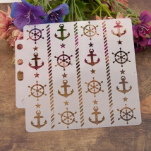 13cm 5.1" Anchor Wheel DIY Layering Stencils Wall Painting Scrapbook Coloring Embossing Album Decorative Paper Card Template