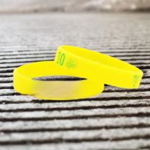 Hot Selling Lminous Sports Bracelet Yellow Silicone Rubber Bracelet Wrist Accessory Athlete Men Children Bracelet Gift Wholesale