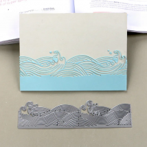 DUOFEN METAL CUTTING DIES extendable sea wave cutout lace embossing stencil DIY Scrapbook Paper Album 2019 new